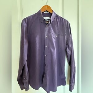 BOGO Calvin Klein Men's Purple Shirt and Johnston and Murphy shirt